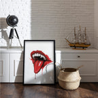 Bloodlust – Bold Vampire Lips Wall Art | Dark Fantasy Poster