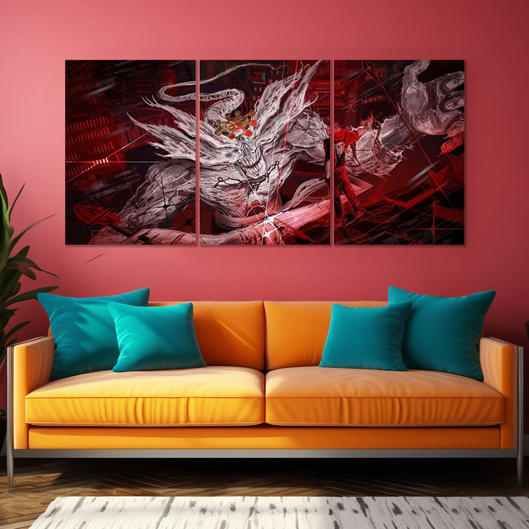 Jujutsu Kaisen Sukuna | Split Wall Poster | Dark Anime Canvas Art