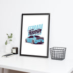 Ferrada Blue Dodge Charger Poster – JDM Car Wall Art | Dekorama Framed Wall Art |  Cars Framed Posters