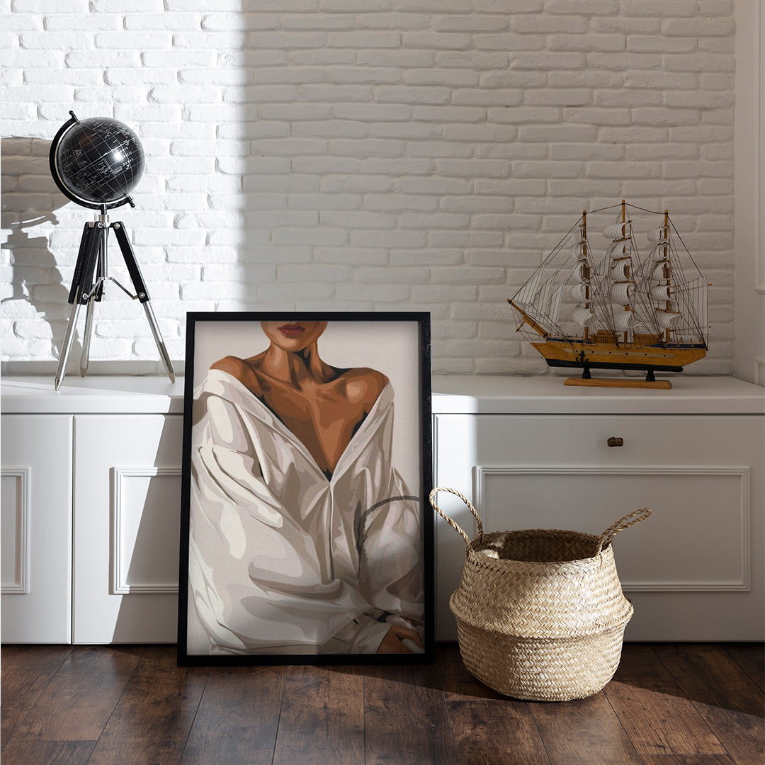 Modern Feminine Art Print – Neutral Tones & Soft Textures | Simple Abstract Art