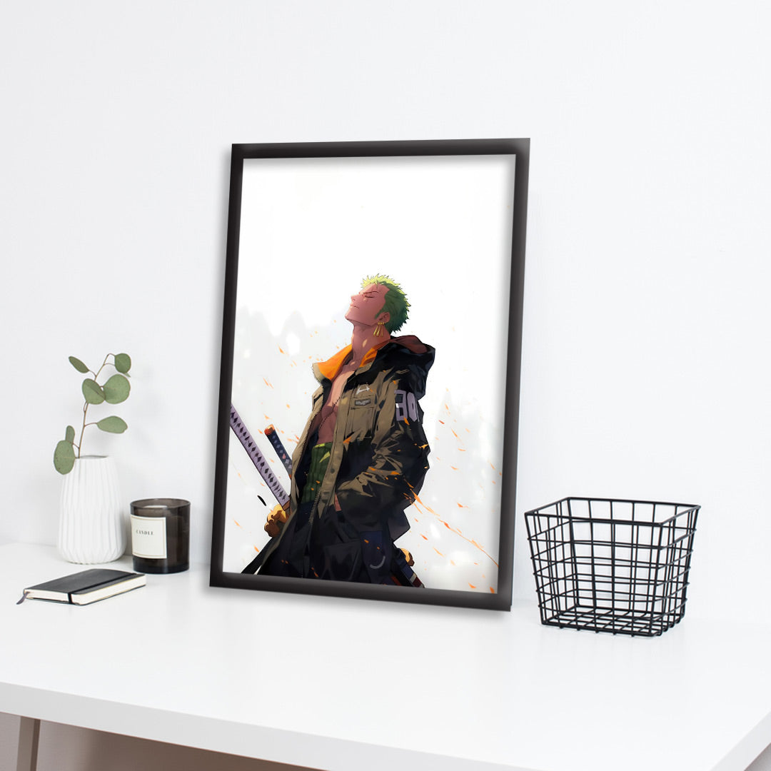 One Piece | ZORO Vector Art | Anime Frames & Posters | One Piece Framed Poster