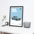 BMW M3 | Car Framed Poster | BMW E30 Classic  Framed Posters