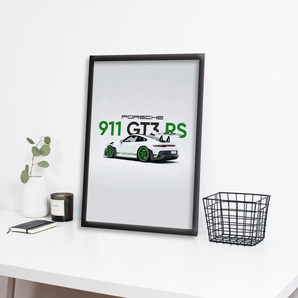 Porsche 911 GT3 RS | Car Framed Posters - Matt Black Frame ( Black Framed, Porsche)