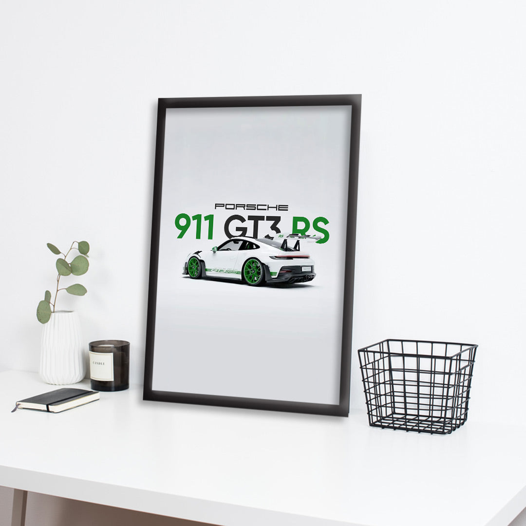 Porsche 911 GT3 RS | Car Framed Posters - Matt Black Frame ( Black Framed, Porsche)