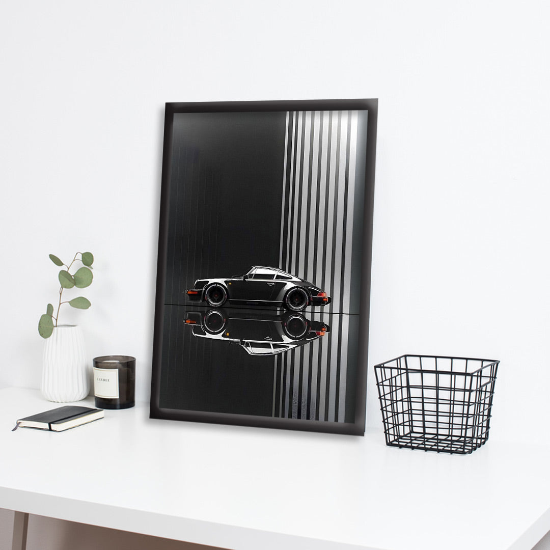 Porsche 911 | Hypercar Framed Poster | Car Framed Posters - Matt Black Frame ( Black Framed, Porsche)