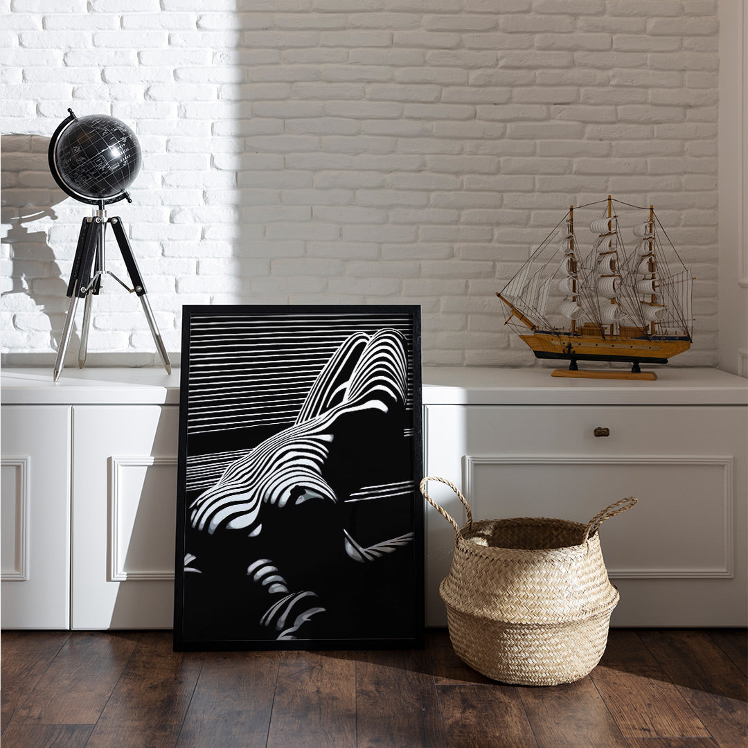 Canvas Abstract Painting for Decor | Sketch Line Painting | Simple Abstract Art