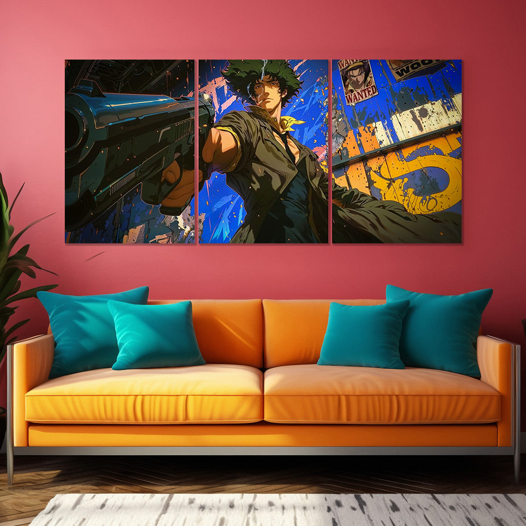 Cowboy Bebop – Spike Spiegel | Split Wall Poster | Anime wall posters