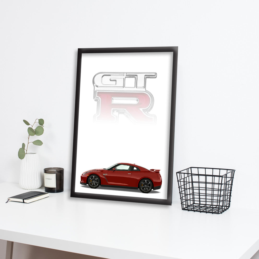 Nissan GT-R Poster – Iconic JDM Supercar | Dekorama Framed Wall Art |  Cars Framed Posters