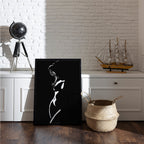 Canvas Abstract Painting for Decor | Sketch Line Painting | Simple Abstract Art