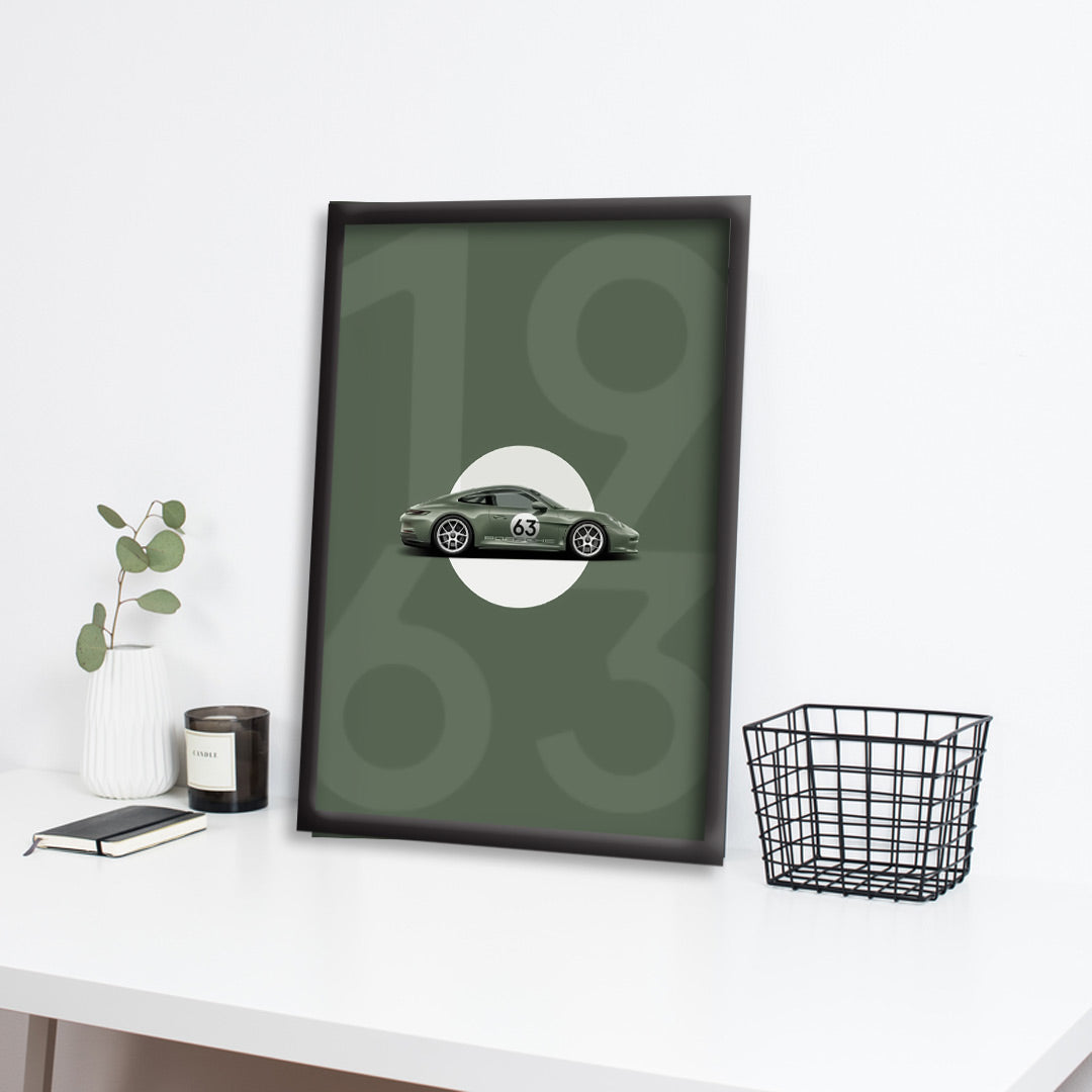 Porsche | Car Framed Poster | Porsche  Framed Posters (Black Framed)