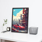 JDM Classic Nissan 180SX | Retro Drift Car Wall Art |Urban Auto Lovers
