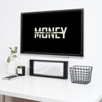 Money Black & White | Motivational Wall posters | Black Framed poster