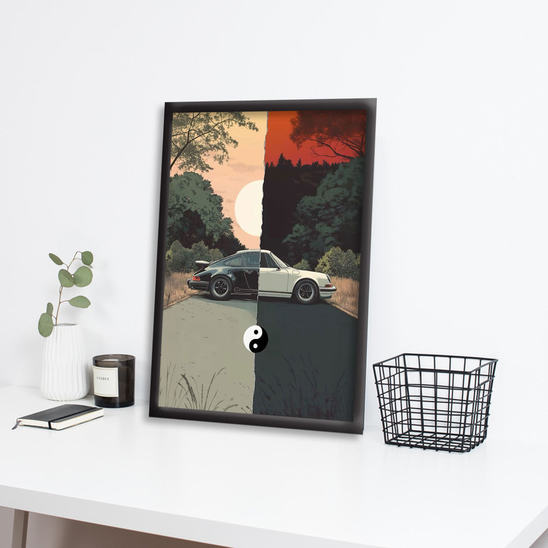 Car Theme Framed Wall Poster | Wall art for Living Room, Bedroom, Dining Room, office | Wall Painting | Home Decor | Pure Velocity