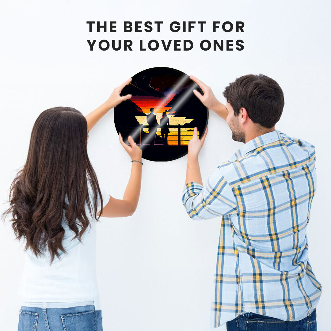 Jurojin Junction Circular Frame Jigsaw Puzzle for Couples  | Couple Puzzles | 160 Piece Circular Jigsaw Puzzle for Adults & Kids above 15+ Years | Puzzle Games for Couples