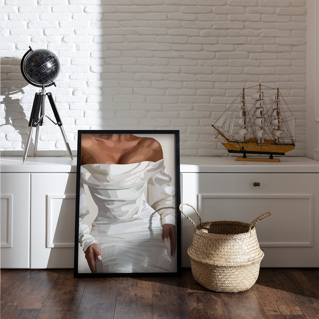 Serene Confidence – Contemporary Woman Wall Art| Simple Abstract Art