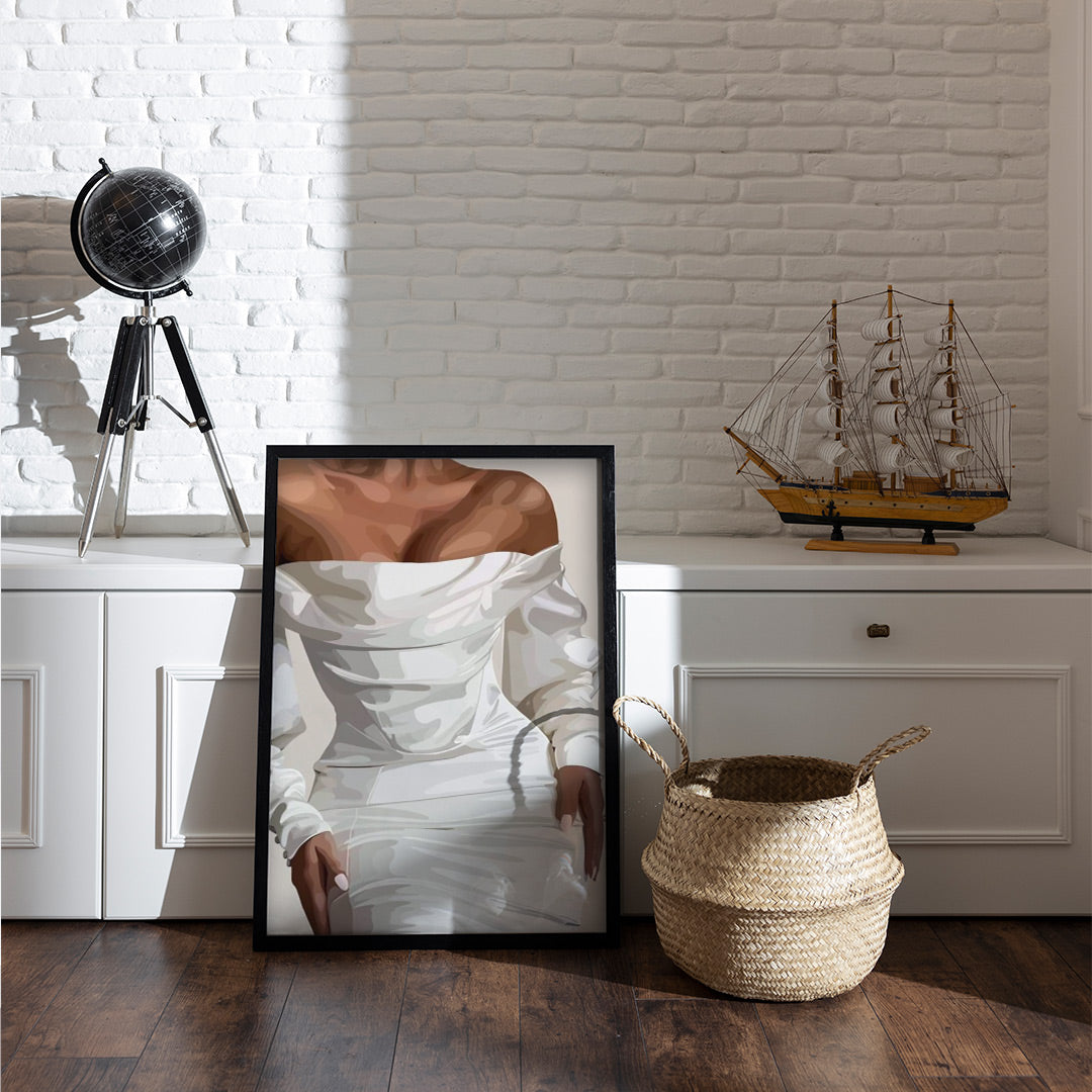Serene Confidence – Contemporary Woman Wall Art| Simple Abstract Art