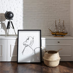Curves in Motion – Feminine Minimal Line Art Poster