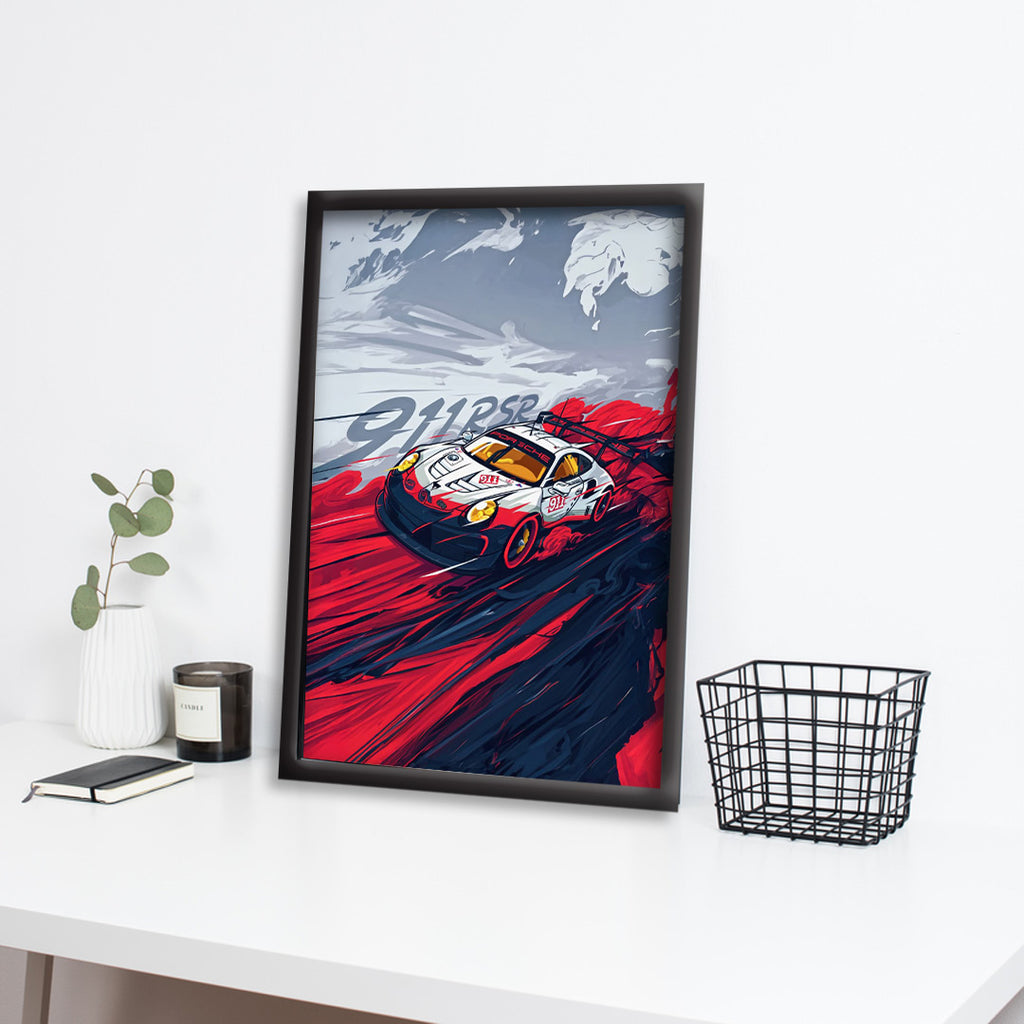 Porsche 911 GT3 RSR | Car Framed Poster | Porsche  Framed Posters