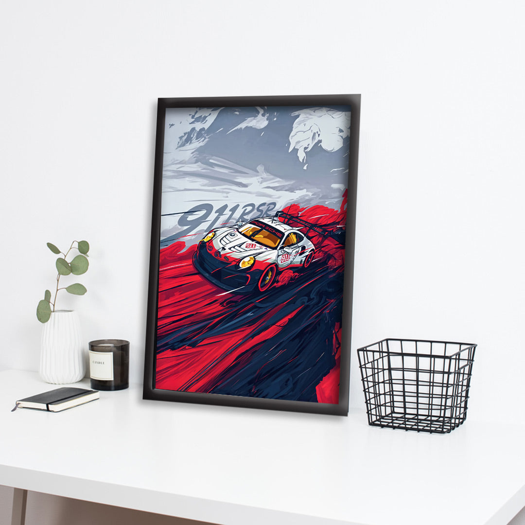 Porsche 911 GT3 RSR | Car Framed Poster | Porsche  Framed Posters