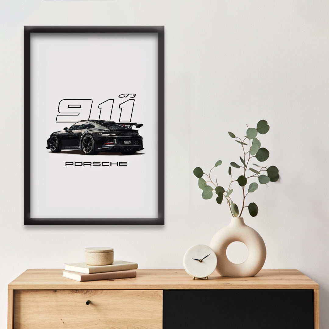Porsche 911 | Car Framed Poster | Porsche  Framed Posters (Black Framed, Hot car)