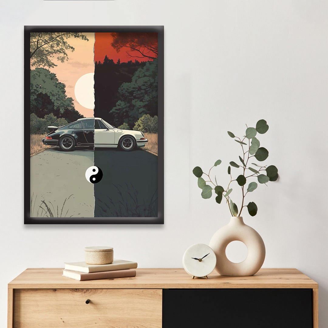 Car Theme Framed Wall Poster | Wall art for Living Room, Bedroom, Dining Room, office | Wall Painting | Home Decor | Pure Velocity