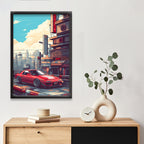 JDM Classic Nissan 180SX | Retro Drift Car Wall Art |Urban Auto Lovers