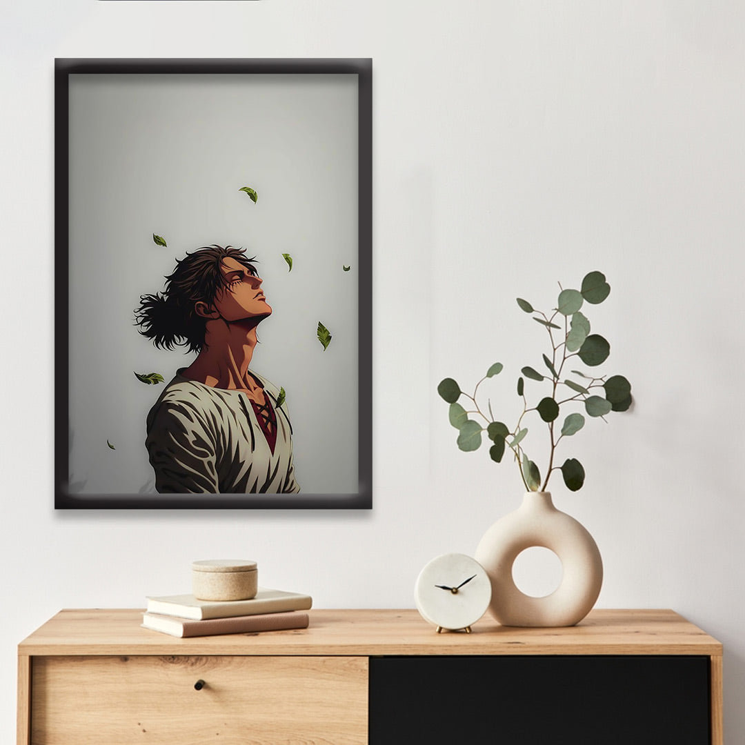 Eren Yeager | Atttack of Titans Framed Poster | Anime Framed Posters - Matt Black Frame ( Black Framed,Eren yeager)