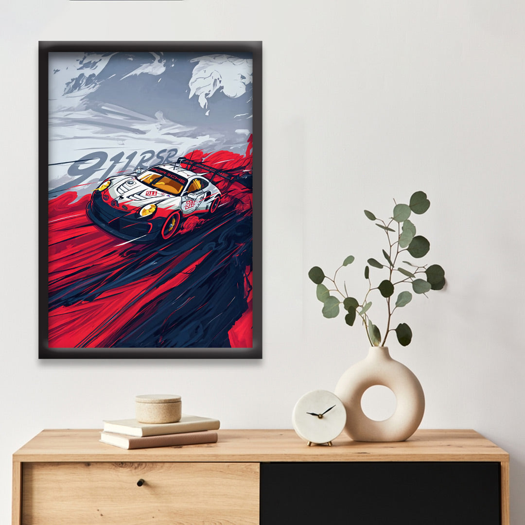 Porsche 911 GT3 RSR | Car Framed Poster | Porsche  Framed Posters
