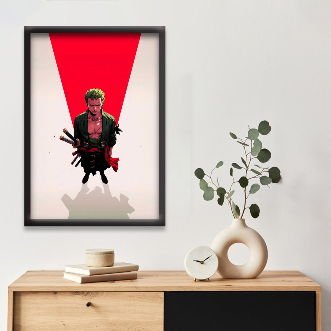 One Piece | ZORO Vector Art | Anime Frames & Posters | One Piece Framed Poster