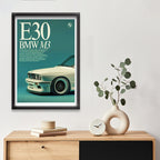 BMW M3 | Car Framed Poster | BMW E30 Classic  Framed Posters