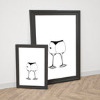 Cheers to Curves – Bold Black & White Wine-Inspired Poster