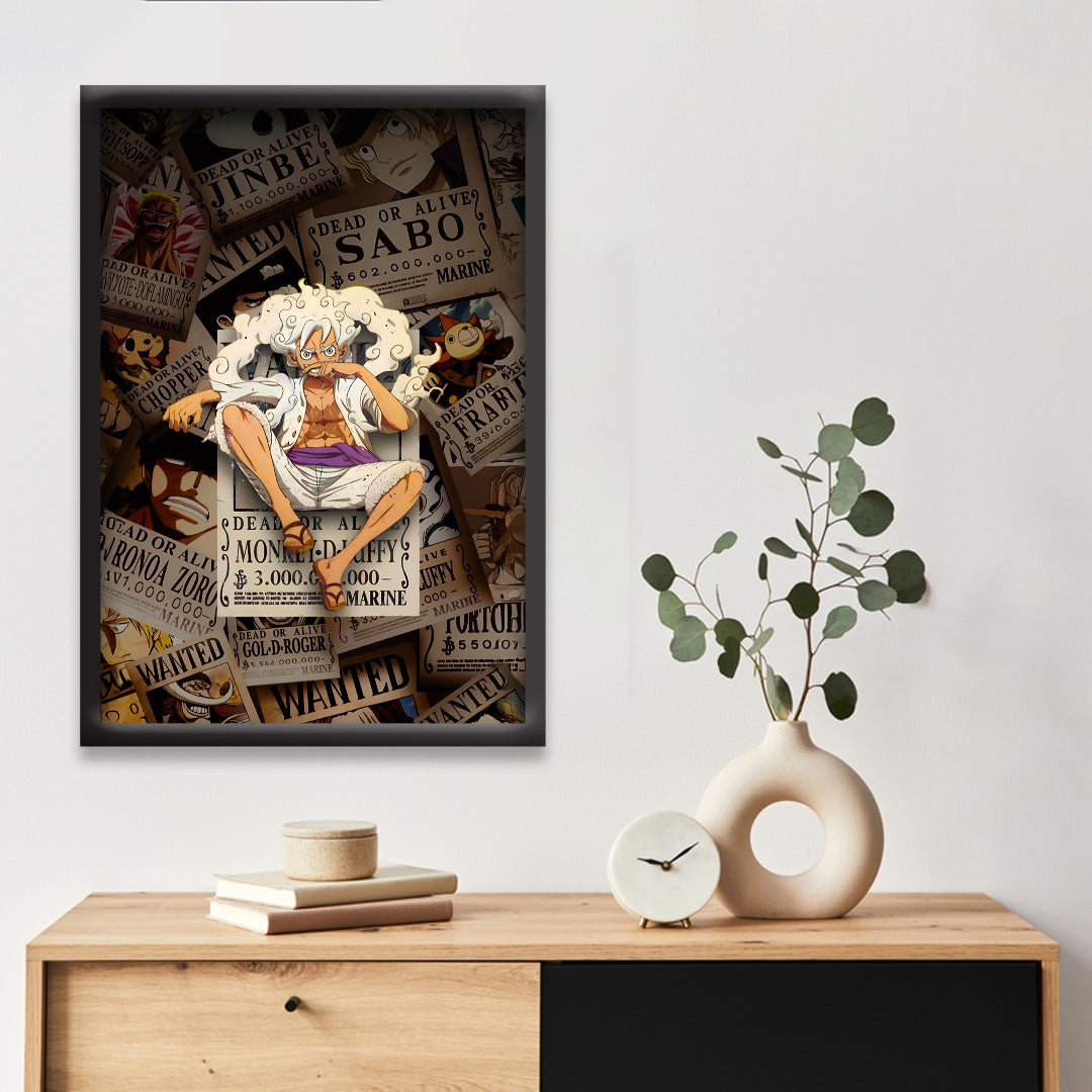 One Piece | Monkey D. Luffy Gear 5 | Dekorama Framed Wall Art | Anime Wall Frames & Posters | One Piece Framed Poster