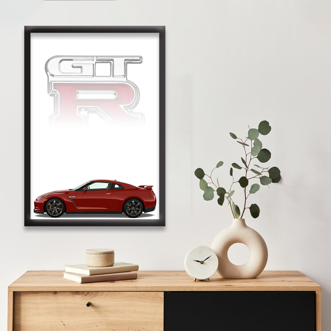 Nissan GT-R Poster – Iconic JDM Supercar | Dekorama Framed Wall Art |  Cars Framed Posters