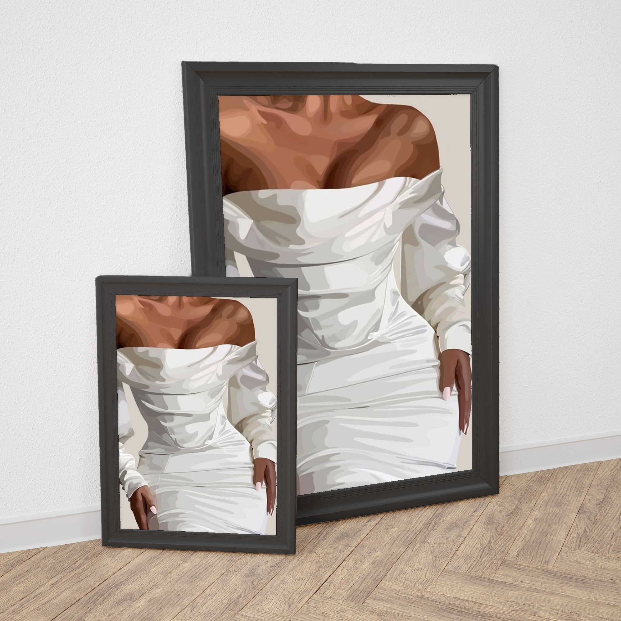 Serene Confidence – Contemporary Woman Wall Art| Simple Abstract Art
