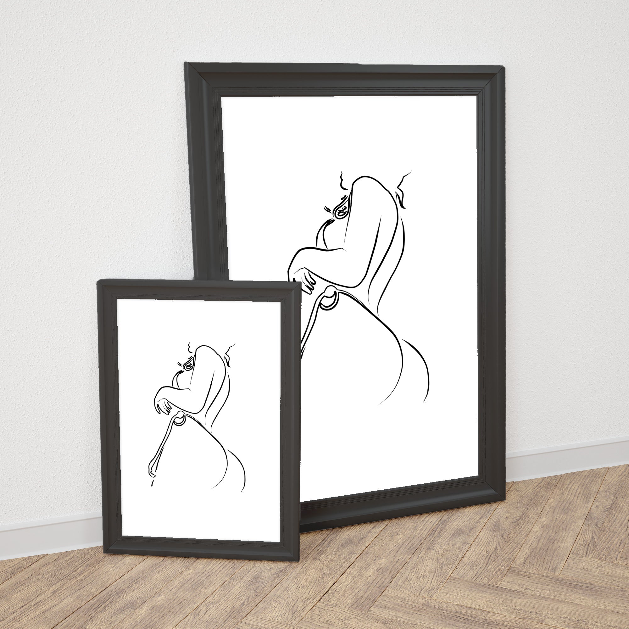 Curves in Motion – Feminine Minimal Line Art Poster