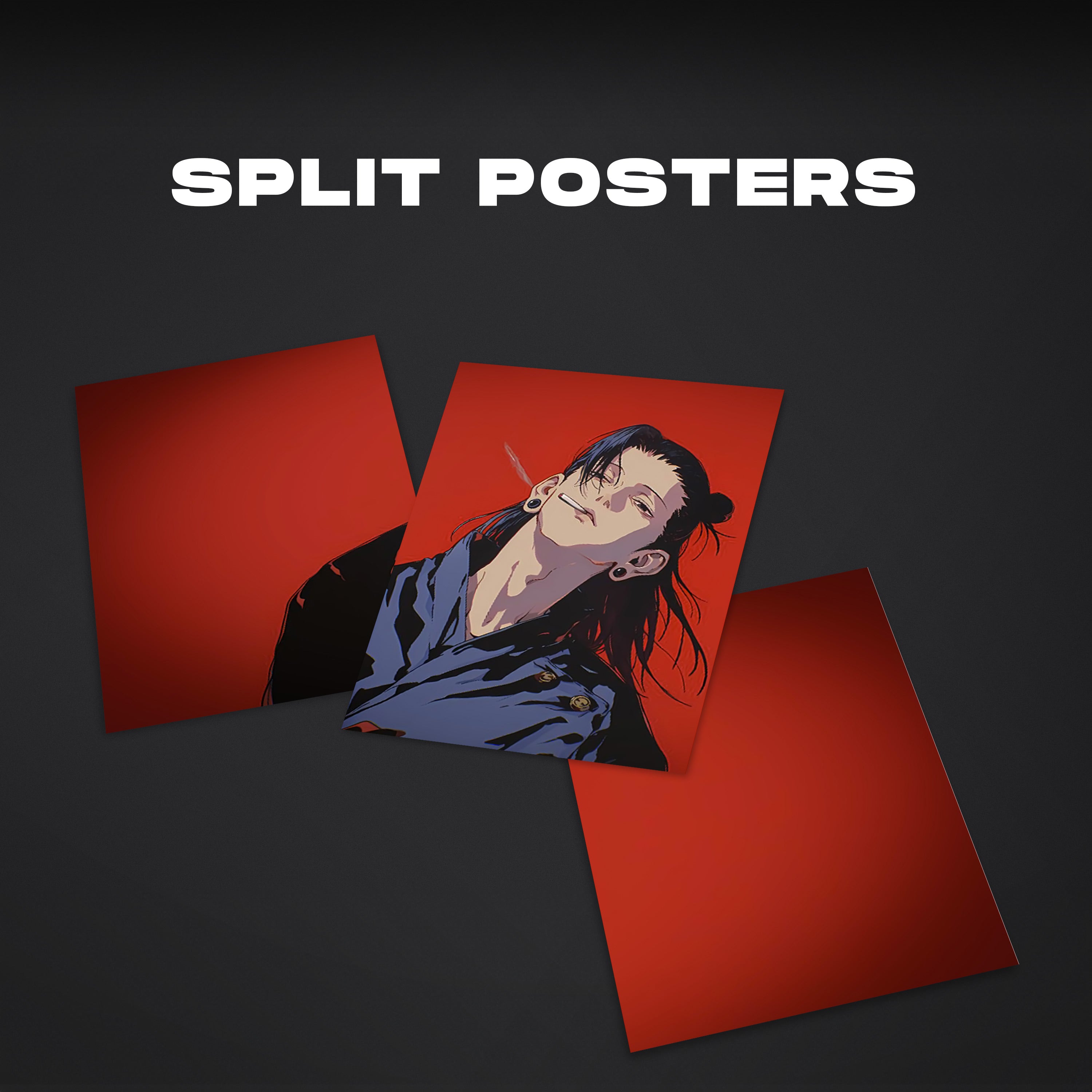 Jujutsu Kaisen Suguru Geto | Split Wall Poster | Minimal Anime Canvas Art