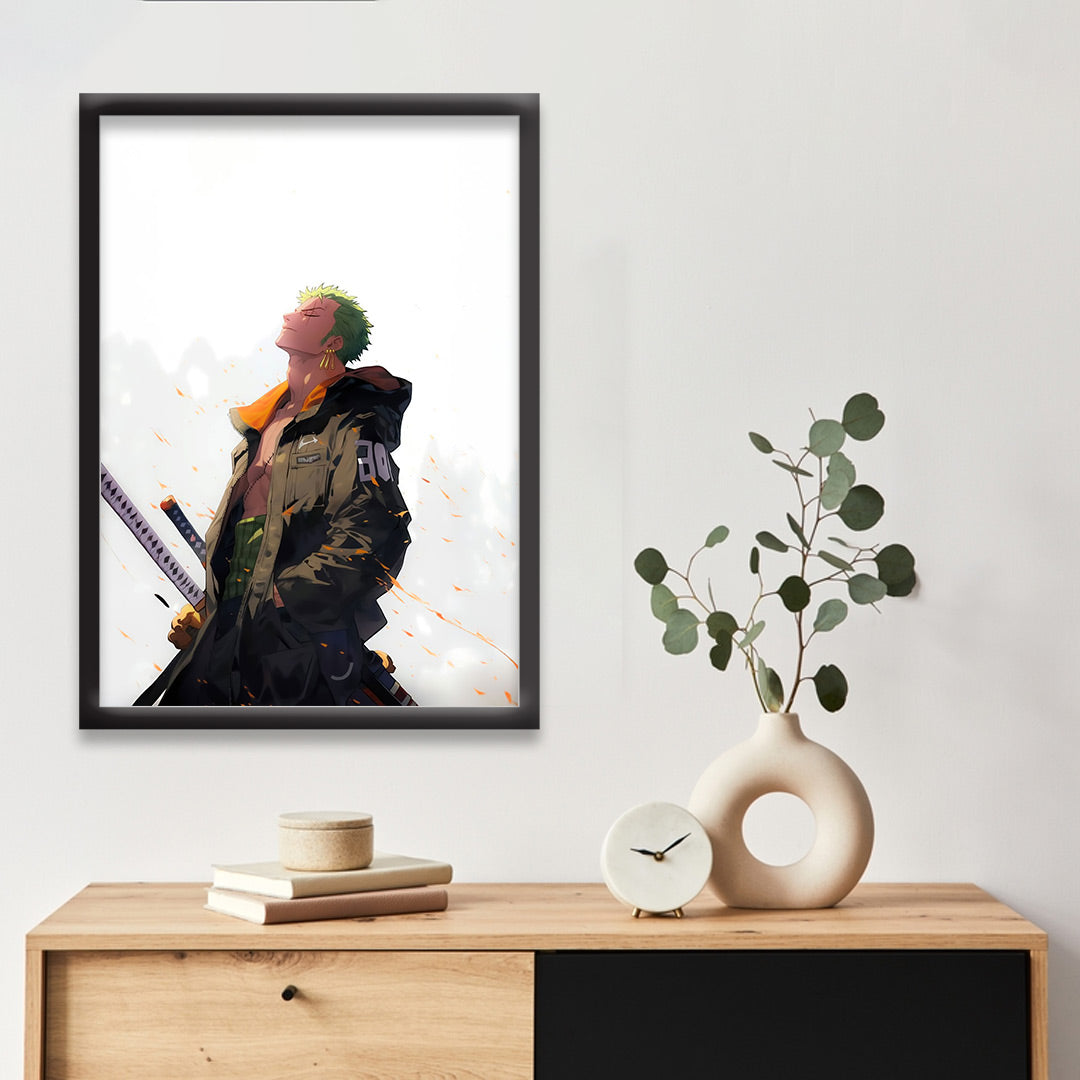 One Piece | ZORO Vector Art | Anime Frames & Posters | One Piece Framed Poster