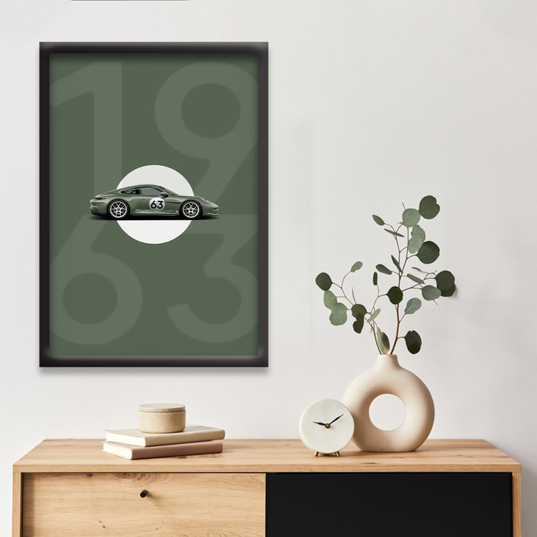 Porsche | Car Framed Poster | Porsche  Framed Posters (Black Framed)