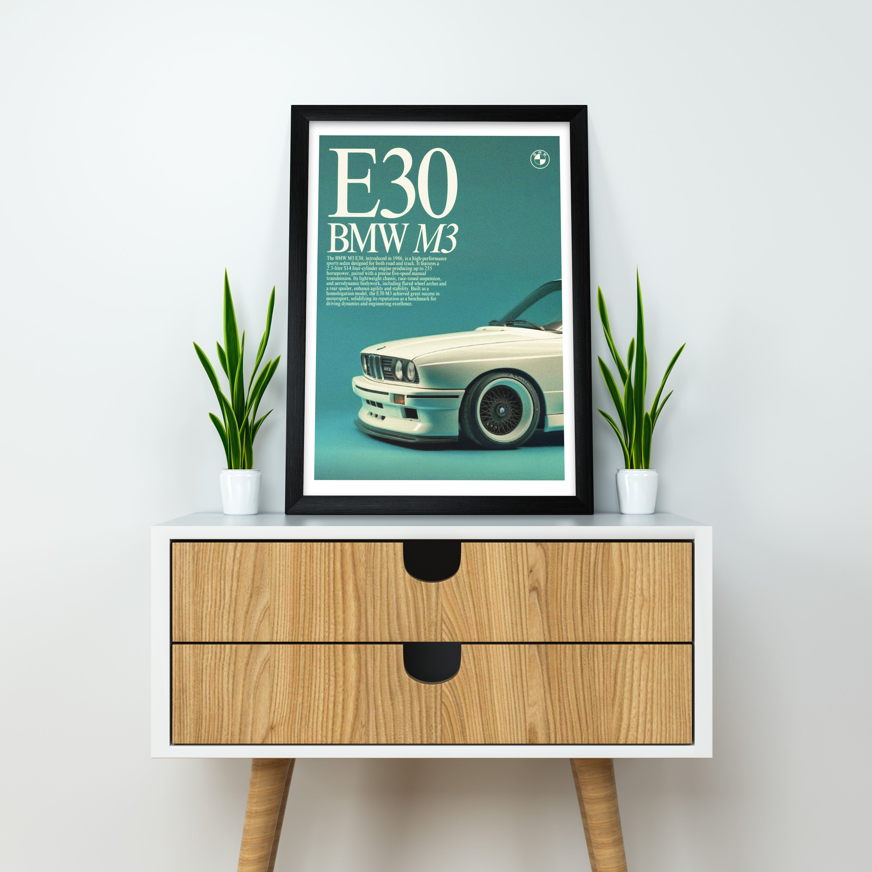 BMW M3 | Car Framed Poster | BMW E30 Classic  Framed Posters