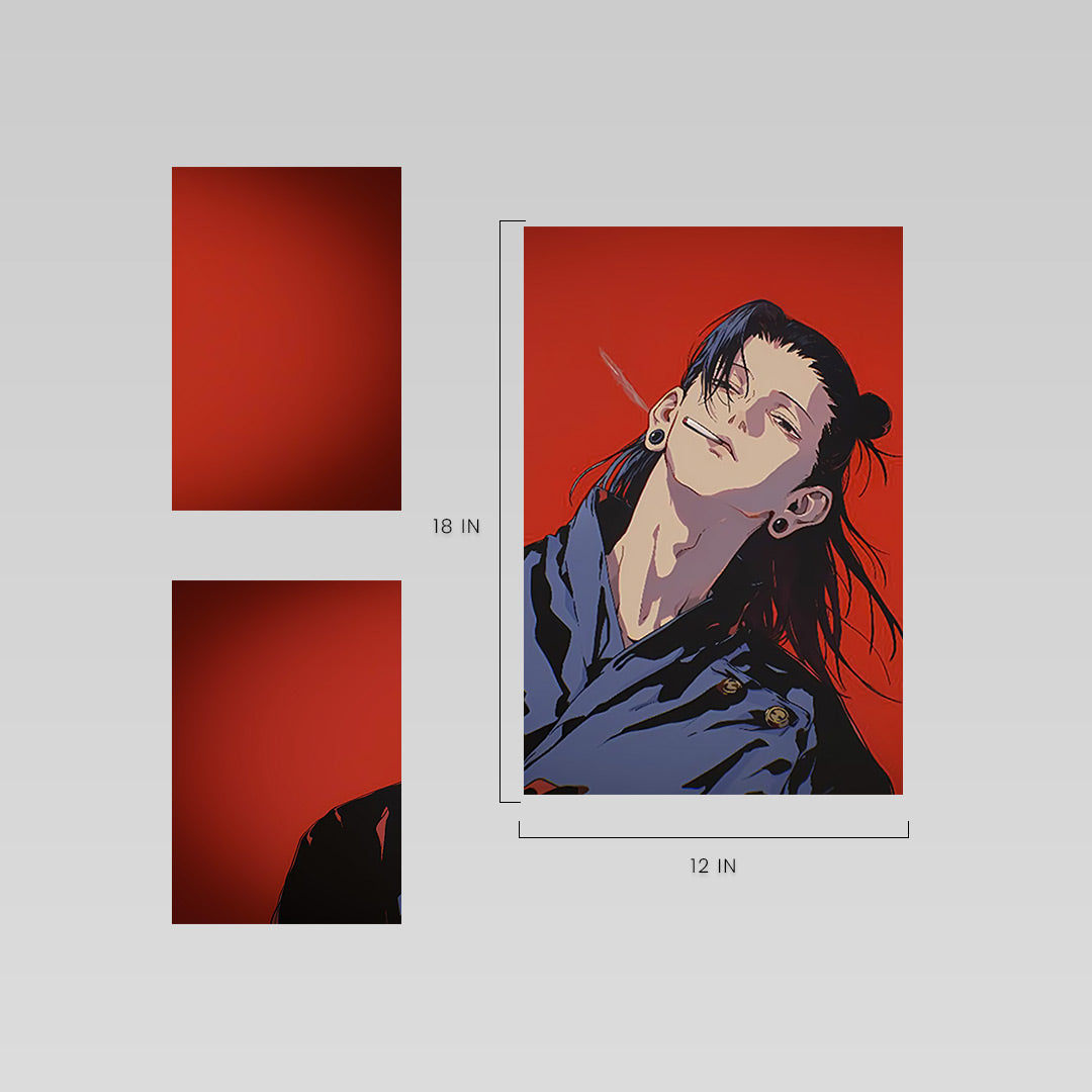 Jujutsu Kaisen Suguru Geto | Split Wall Poster | Minimal Anime Canvas Art