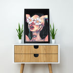 Floral Eyes & Inner Sight – Modern Psychedelic Art Print | Simple Abstract Art