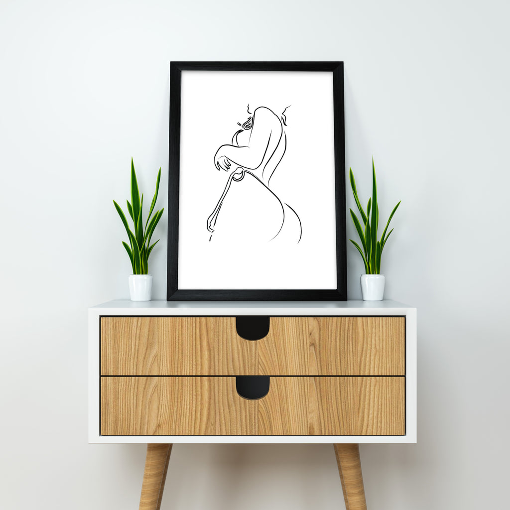 Curves in Motion – Feminine Minimal Line Art Poster