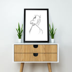 Curves in Motion – Feminine Minimal Line Art Poster
