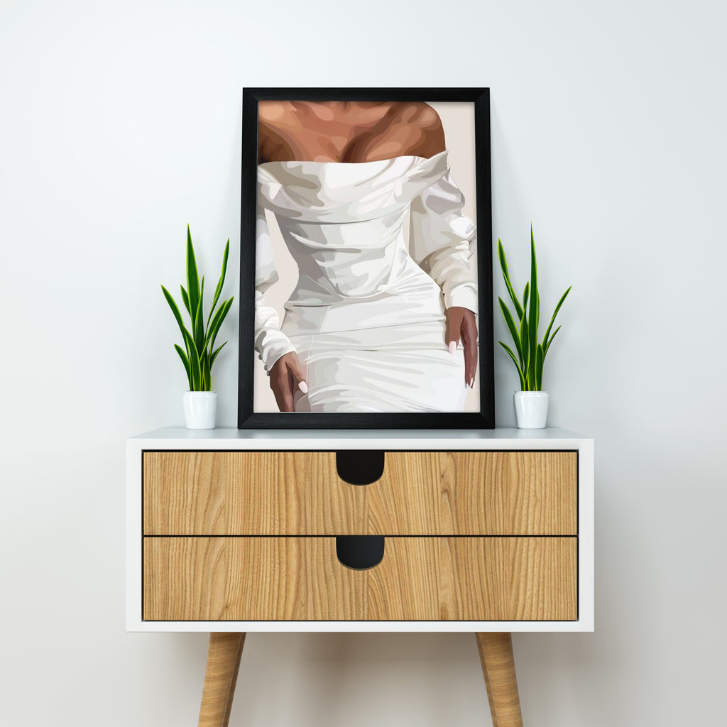 Serene Confidence – Contemporary Woman Wall Art| Simple Abstract Art