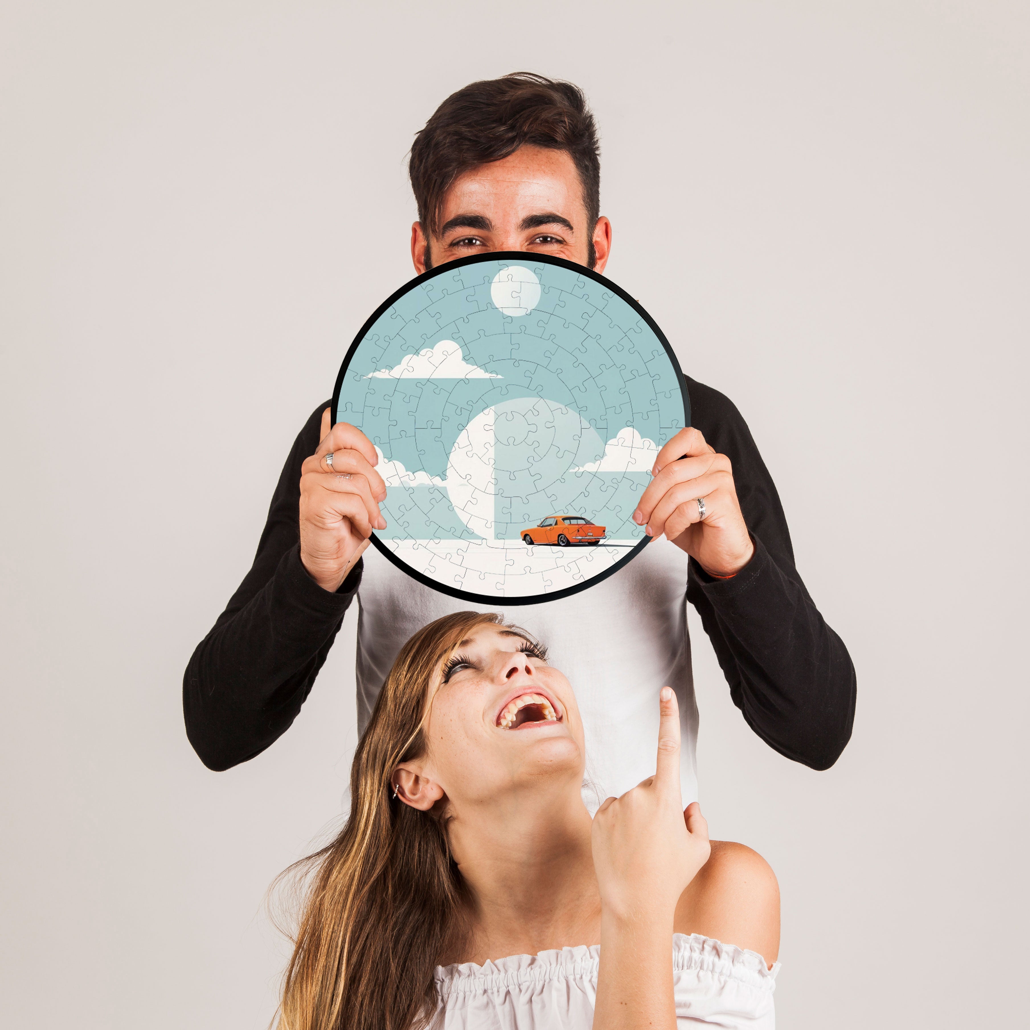 Jurojin Junction Circular Frame Jigsaw Puzzle for Couples  | Car Puzzles | 160 Piece Circular Jigsaw Puzzle for Adults & Kids above 15+ Years | Puzzle Games for Car Lovers