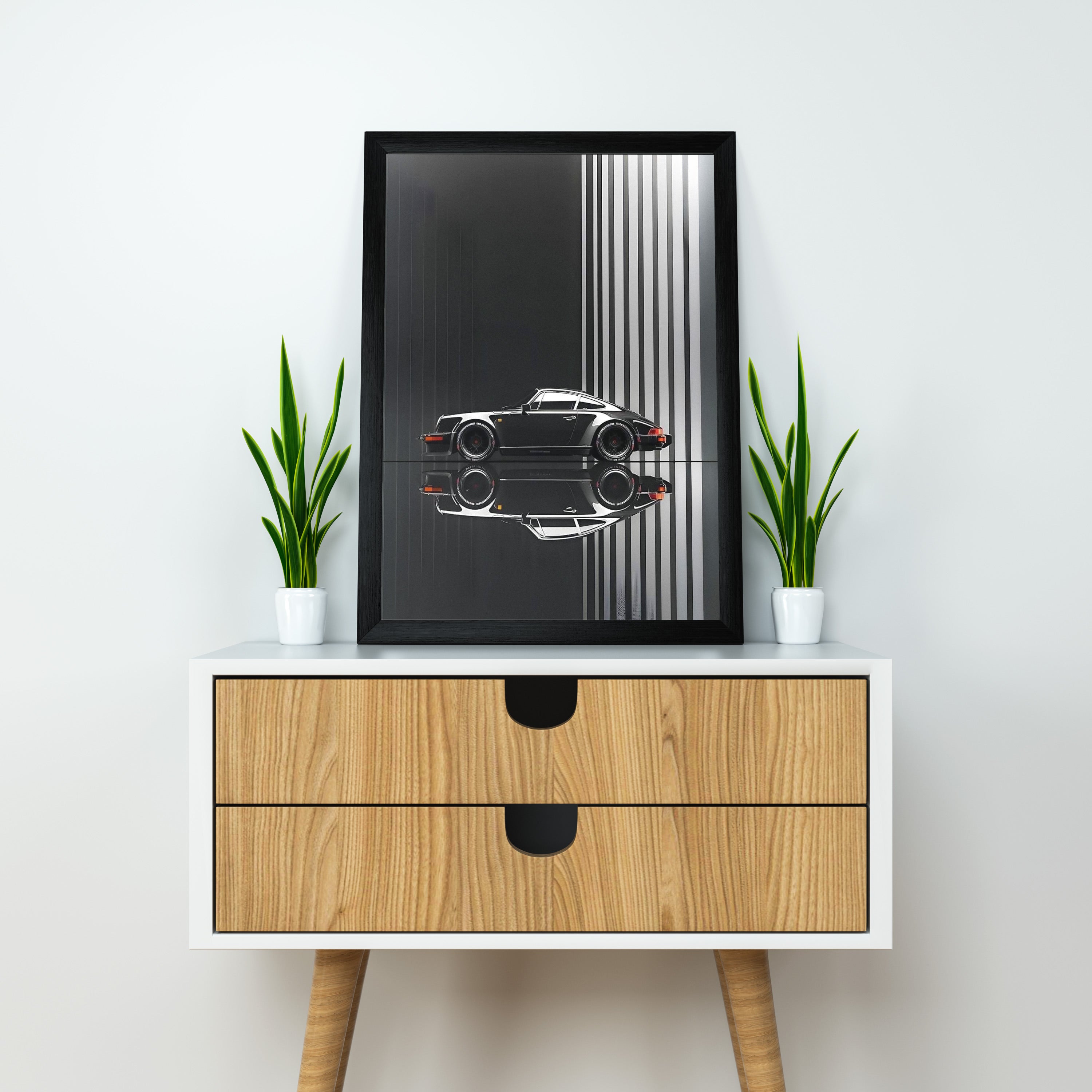 Porsche 911 | Hypercar Framed Poster | Car Framed Posters - Matt Black Frame ( Black Framed, Porsche)