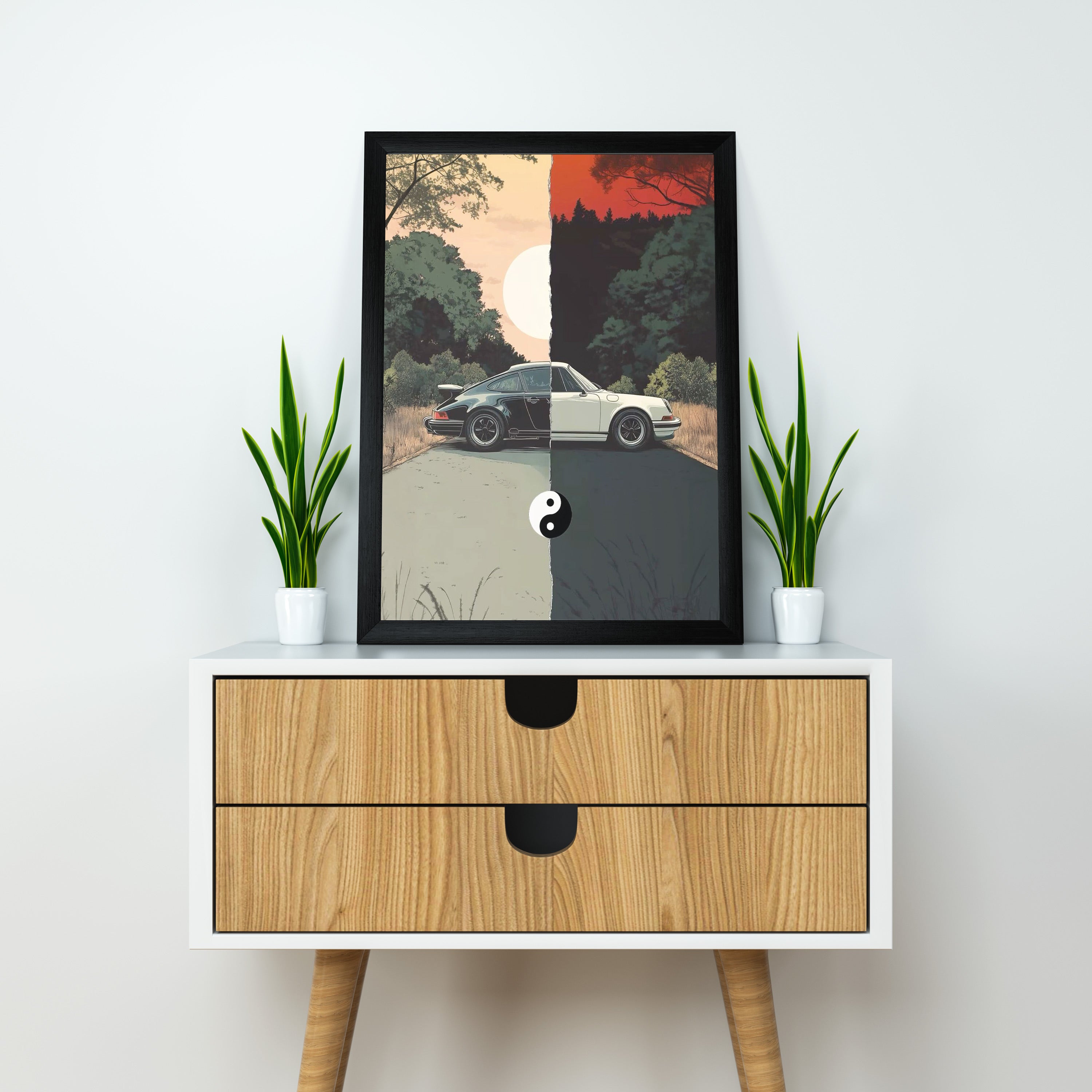 Car Theme Framed Wall Poster | Wall art for Living Room, Bedroom, Dining Room, office | Wall Painting | Home Decor | Pure Velocity