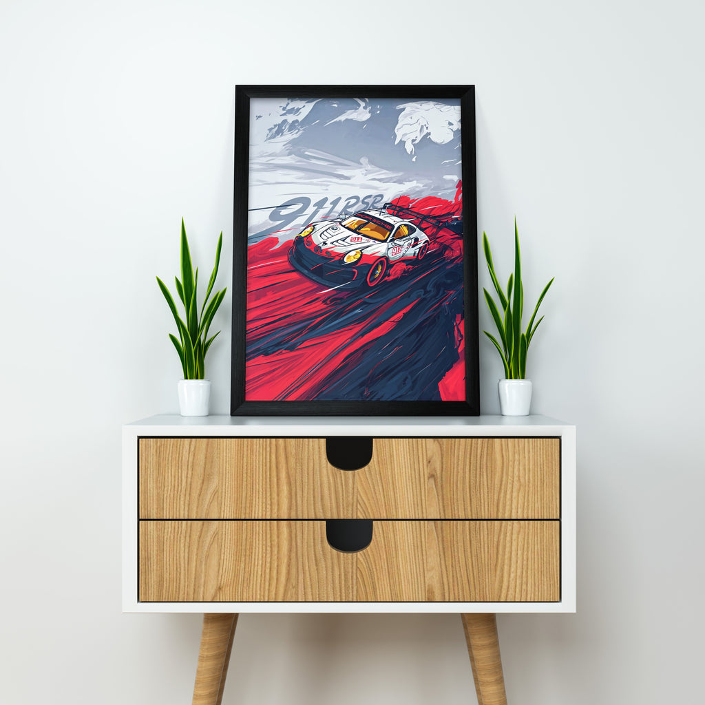 Porsche 911 GT3 RSR | Car Framed Poster | Porsche  Framed Posters