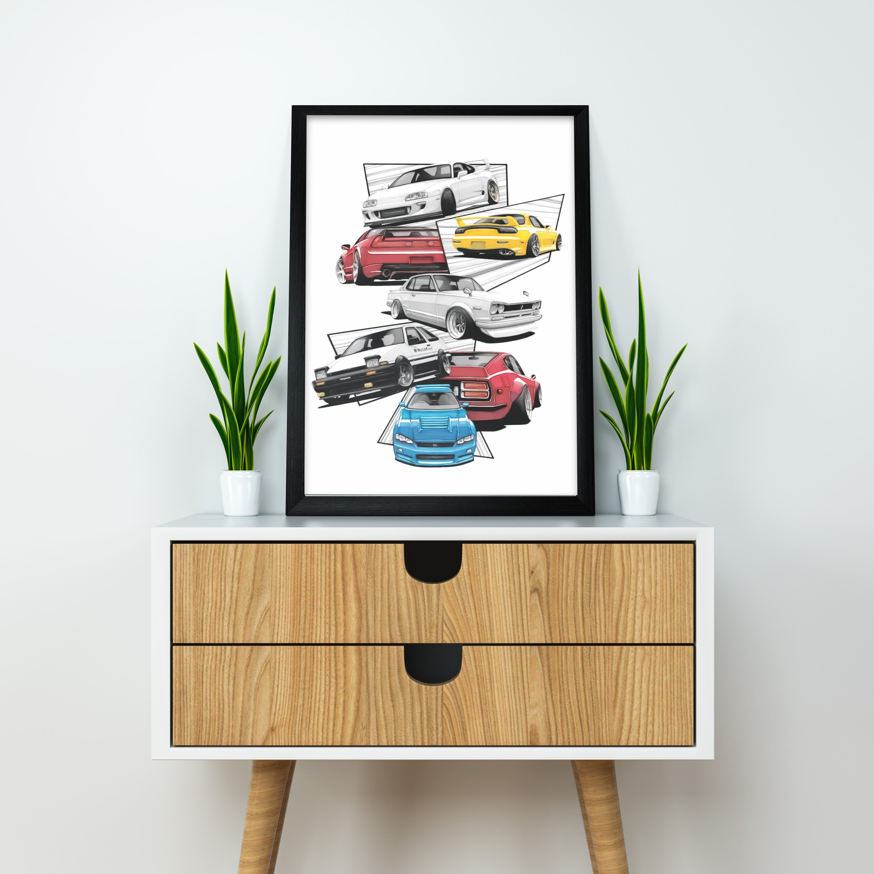 Supercars Collections | SportsCar Framed Poster | BMW PORSCHE TOYOTA Classic  Framed Posters