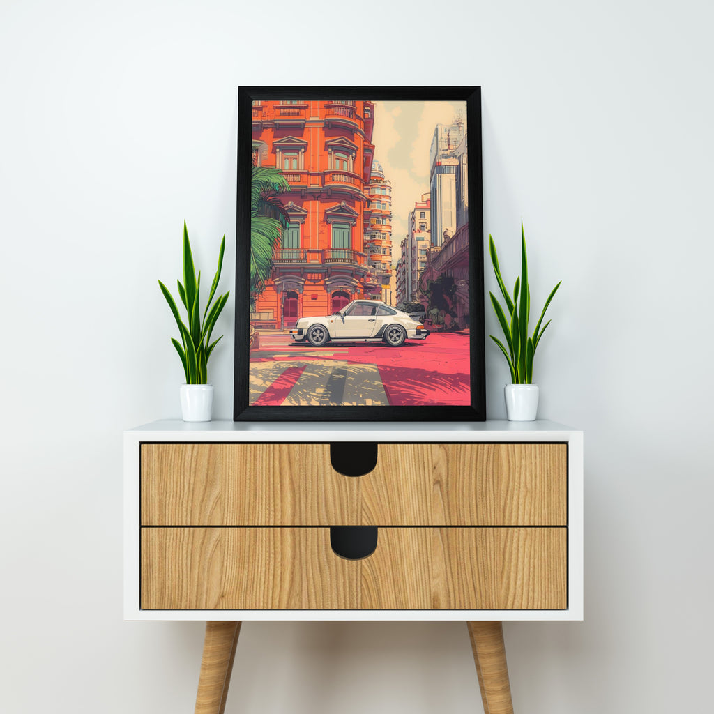 Porsche| Hypercar Framed Poster | Car Framed Posters - Matt Black Frame (Black Framed, Porsche)